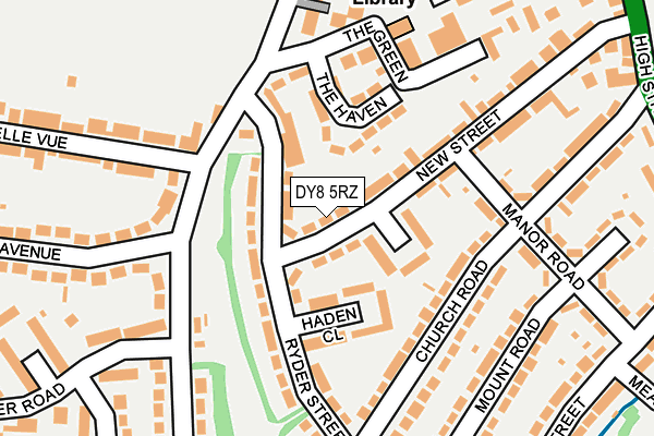 DY8 5RZ map - OS OpenMap – Local (Ordnance Survey) DY8 5RZ map - OS OpenMap – Local (Ordnance Survey)