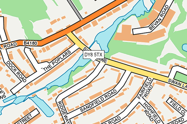 DY8 5TX map - OS OpenMap – Local (Ordnance Survey) DY8 5TX map - OS OpenMap – Local (Ordnance Survey)