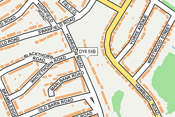 DY8 5XB map - OS OpenMap – Local (Ordnance Survey) DY8 5XB map - OS OpenMap – Local (Ordnance Survey)