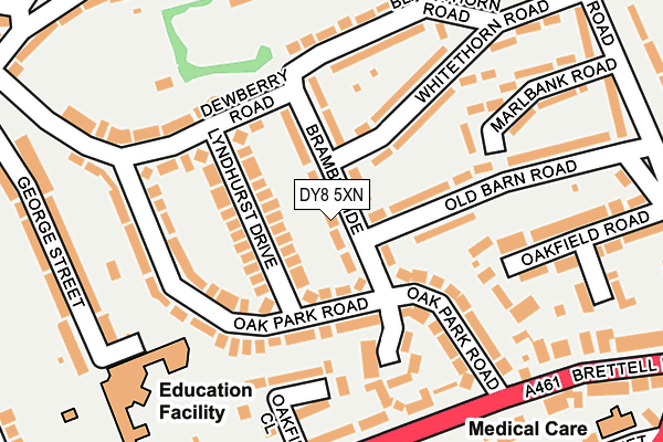 DY8 5XN map - OS OpenMap – Local (Ordnance Survey) DY8 5XN map - OS OpenMap – Local (Ordnance Survey)