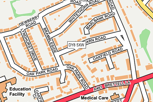 DY8 5XW map - OS OpenMap – Local (Ordnance Survey) DY8 5XW map - OS OpenMap – Local (Ordnance Survey)