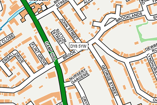 DY8 5YW map - OS OpenMap – Local (Ordnance Survey) DY8 5YW map - OS OpenMap – Local (Ordnance Survey)