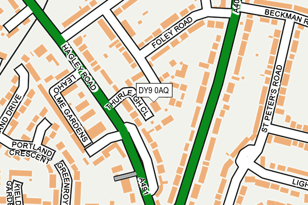 DY9 0AQ map - OS OpenMap – Local (Ordnance Survey) DY9 0AQ map - OS OpenMap – Local (Ordnance Survey)