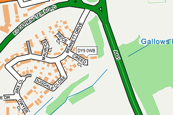 DY9 0WB map - OS OpenMap – Local (Ordnance Survey) DY9 0WB map - OS OpenMap – Local (Ordnance Survey)