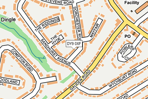 DY9 0XF map - OS OpenMap – Local (Ordnance Survey) DY9 0XF map - OS OpenMap – Local (Ordnance Survey)