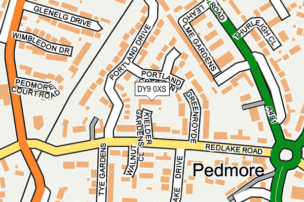 DY9 0XS map - OS OpenMap – Local (Ordnance Survey) DY9 0XS map - OS OpenMap – Local (Ordnance Survey)