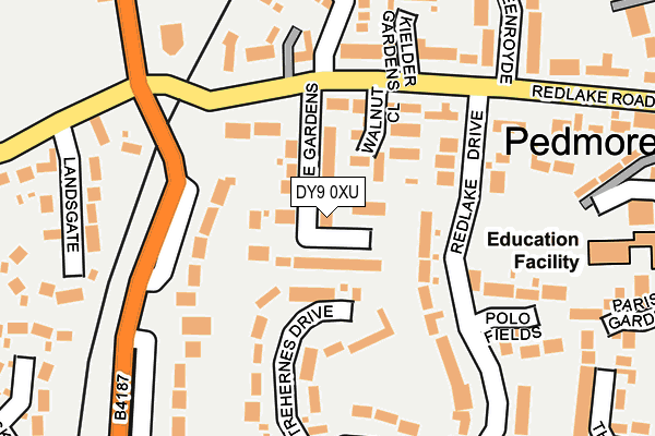 DY9 0XU map - OS OpenMap – Local (Ordnance Survey)