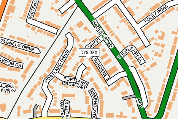 DY9 0XX map - OS OpenMap – Local (Ordnance Survey) DY9 0XX map - OS OpenMap – Local (Ordnance Survey)