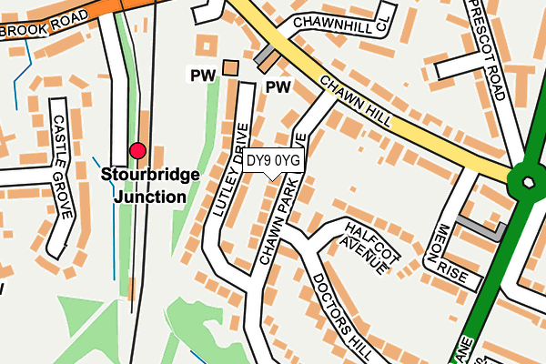 DY9 0YG map - OS OpenMap – Local (Ordnance Survey) DY9 0YG map - OS OpenMap – Local (Ordnance Survey)