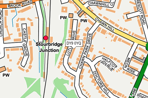 DY9 0YQ map - OS OpenMap – Local (Ordnance Survey) DY9 0YQ map - OS OpenMap – Local (Ordnance Survey)