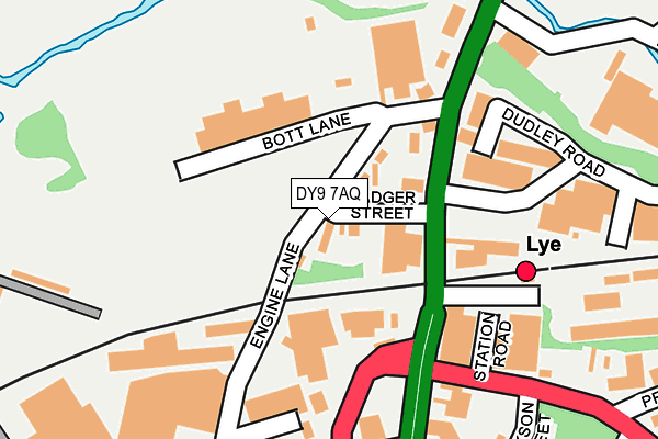 DY9 7AQ map - OS OpenMap – Local (Ordnance Survey) DY9 7AQ map - OS OpenMap – Local (Ordnance Survey)