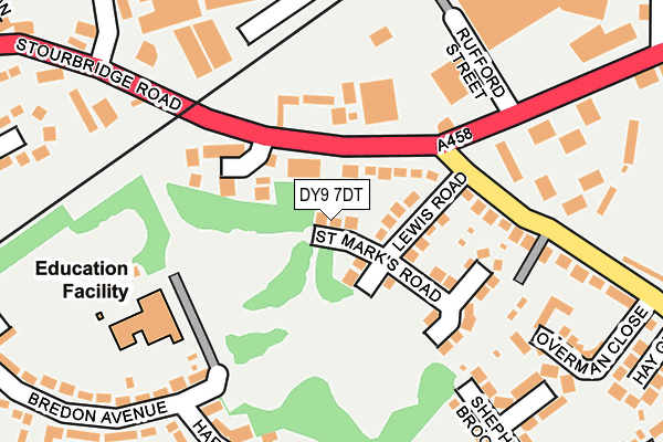 DY9 7DT map - OS OpenMap – Local (Ordnance Survey) DY9 7DT map - OS OpenMap – Local (Ordnance Survey)