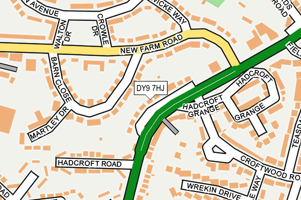 DY9 7HJ map - OS OpenMap – Local (Ordnance Survey)