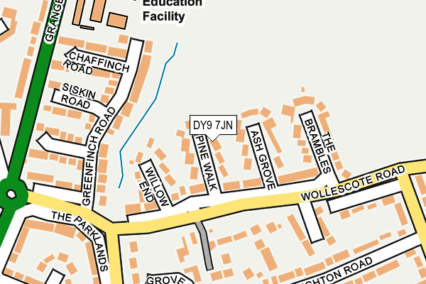 DY9 7JN map - OS OpenMap – Local (Ordnance Survey) DY9 7JN map - OS OpenMap – Local (Ordnance Survey)