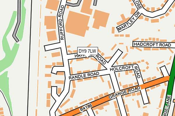 DY9 7LW map - OS OpenMap – Local (Ordnance Survey) DY9 7LW map - OS OpenMap – Local (Ordnance Survey)
