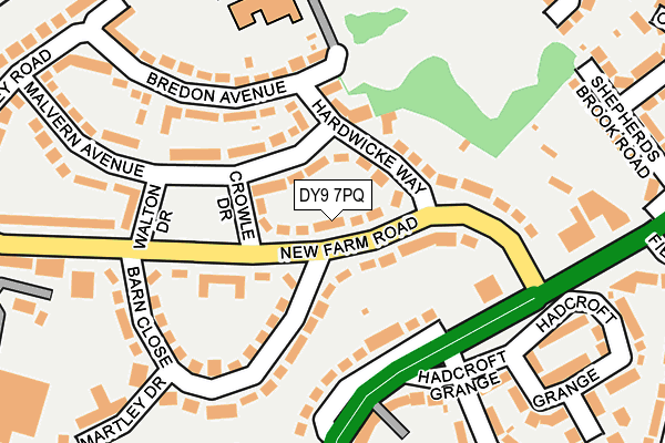 DY9 7PQ map - OS OpenMap – Local (Ordnance Survey) DY9 7PQ map - OS OpenMap – Local (Ordnance Survey)