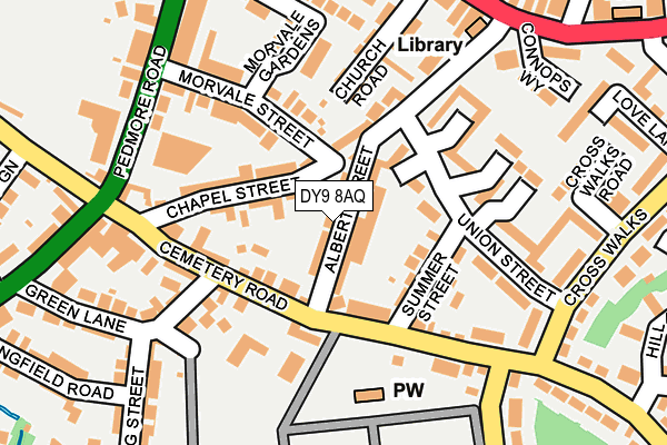 DY9 8AQ map - OS OpenMap – Local (Ordnance Survey) DY9 8AQ map - OS OpenMap – Local (Ordnance Survey)