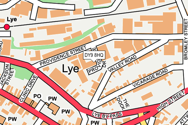 DY9 8HQ map - OS OpenMap – Local (Ordnance Survey)