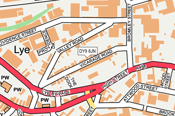 DY9 8JN map - OS OpenMap – Local (Ordnance Survey) DY9 8JN map - OS OpenMap – Local (Ordnance Survey)