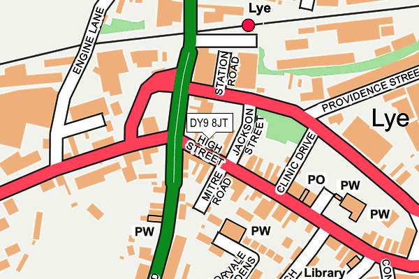 DY9 8JT map - OS OpenMap – Local (Ordnance Survey) DY9 8JT map - OS OpenMap – Local (Ordnance Survey)