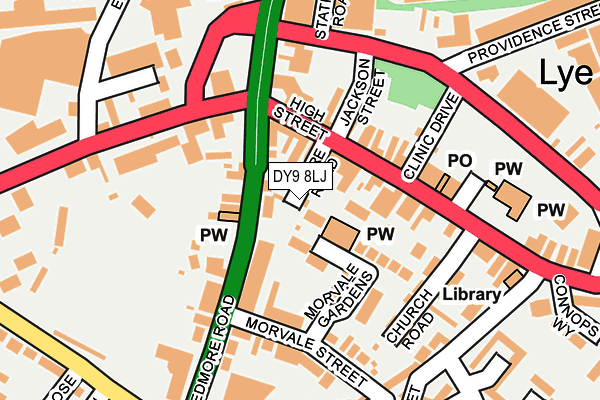 DY9 8LJ map - OS OpenMap – Local (Ordnance Survey) DY9 8LJ map - OS OpenMap – Local (Ordnance Survey)
