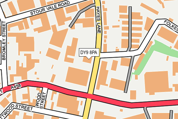 DY9 8PA map - OS OpenMap – Local (Ordnance Survey) DY9 8PA map - OS OpenMap – Local (Ordnance Survey)