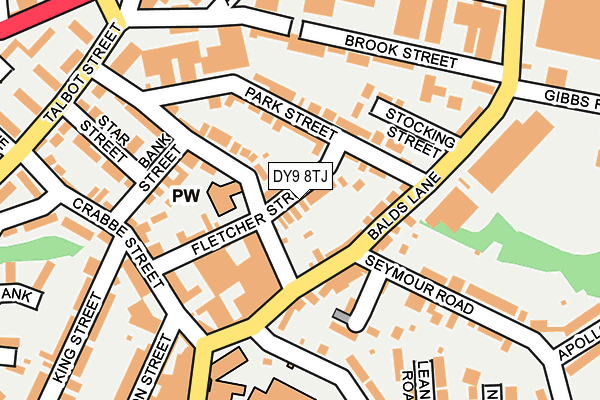 DY9 8TJ map - OS OpenMap – Local (Ordnance Survey) DY9 8TJ map - OS OpenMap – Local (Ordnance Survey)