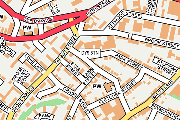 DY9 8TN map - OS OpenMap – Local (Ordnance Survey) DY9 8TN map - OS OpenMap – Local (Ordnance Survey)