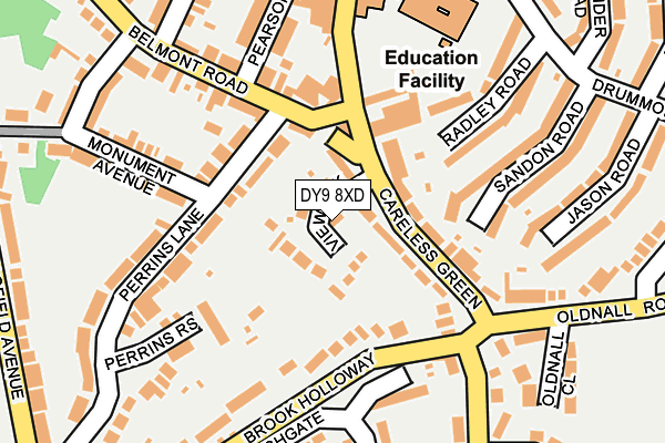 DY9 8XD map - OS OpenMap – Local (Ordnance Survey)