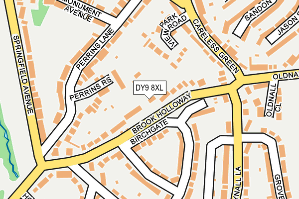 DY9 8XL map - OS OpenMap – Local (Ordnance Survey) DY9 8XL map - OS OpenMap – Local (Ordnance Survey)