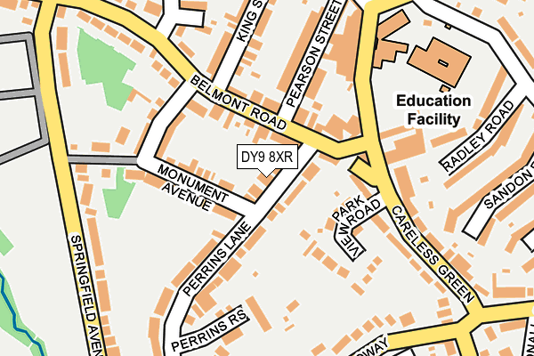 DY9 8XR map - OS OpenMap – Local (Ordnance Survey) DY9 8XR map - OS OpenMap – Local (Ordnance Survey)