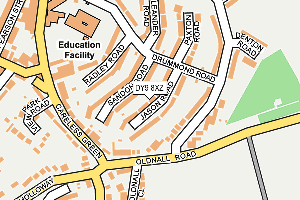 DY9 8XZ map - OS OpenMap – Local (Ordnance Survey) DY9 8XZ map - OS OpenMap – Local (Ordnance Survey)