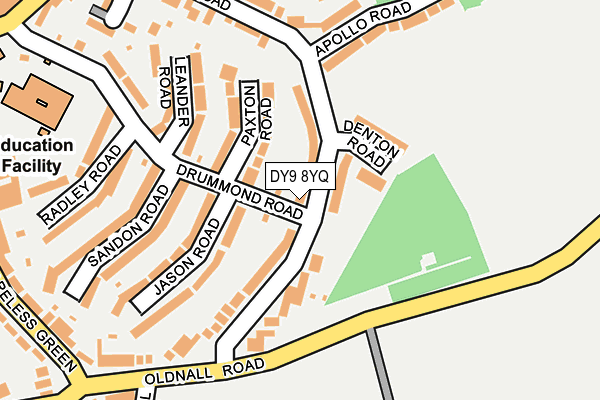 DY9 8YQ map - OS OpenMap – Local (Ordnance Survey) DY9 8YQ map - OS OpenMap – Local (Ordnance Survey)