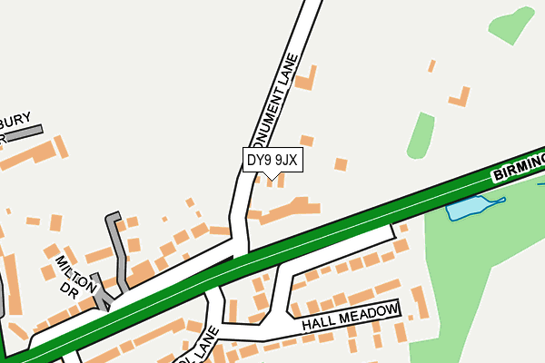 DY9 9JX map - OS OpenMap – Local (Ordnance Survey)