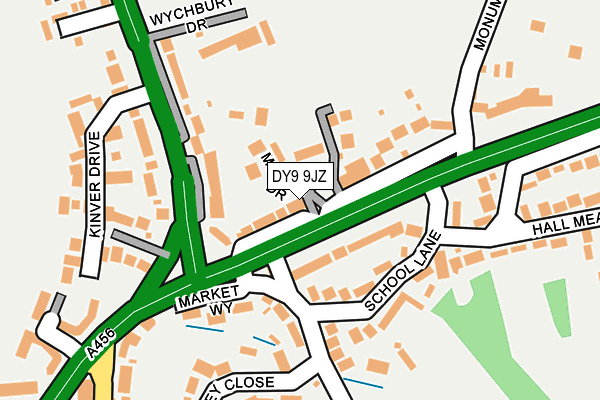 DY9 9JZ map - OS OpenMap – Local (Ordnance Survey) DY9 9JZ map - OS OpenMap – Local (Ordnance Survey)
