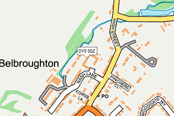 DY9 9SZ map - OS OpenMap – Local (Ordnance Survey)