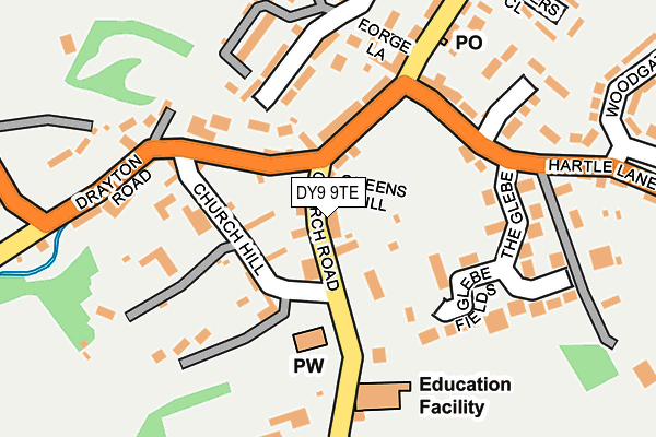 DY9 9TE map - OS OpenMap – Local (Ordnance Survey) DY9 9TE map - OS OpenMap – Local (Ordnance Survey)