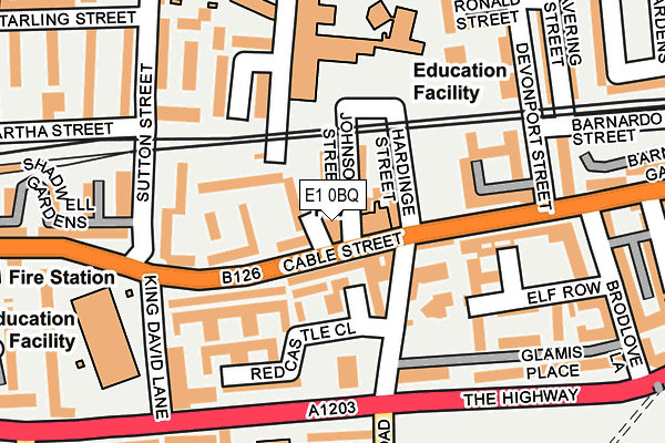 E1 0BQ map - OS OpenMap – Local (Ordnance Survey) E1 0BQ map - OS OpenMap – Local (Ordnance Survey)
