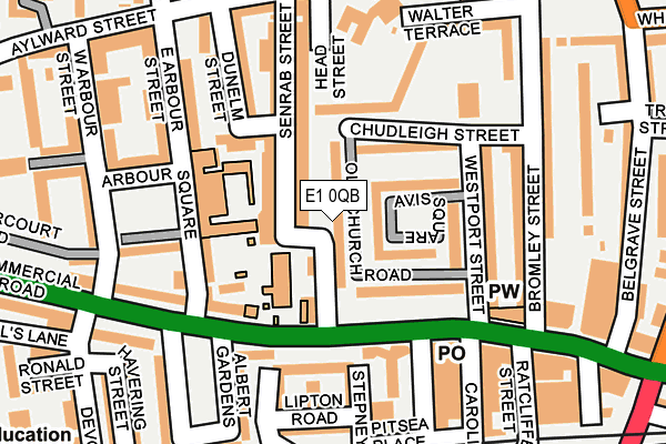 E1 0QB map - OS OpenMap – Local (Ordnance Survey) E1 0QB map - OS OpenMap – Local (Ordnance Survey)