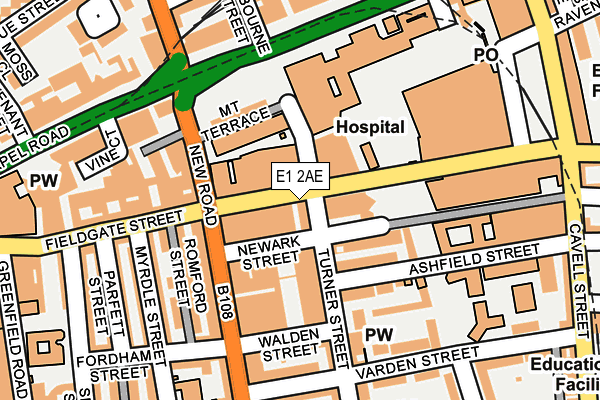 E1 2AE map - OS OpenMap – Local (Ordnance Survey) E1 2AE map - OS OpenMap – Local (Ordnance Survey)