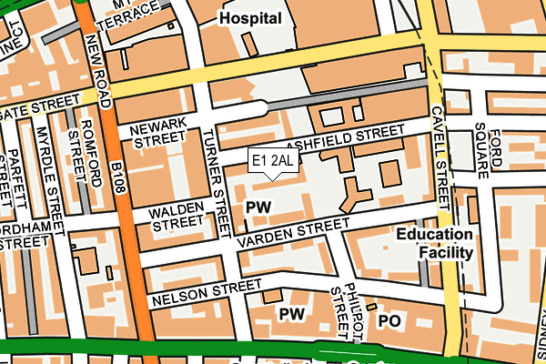 E1 2AL map - OS OpenMap – Local (Ordnance Survey) E1 2AL map - OS OpenMap – Local (Ordnance Survey)