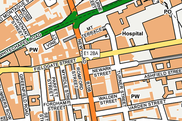 E1 2BA map - OS OpenMap – Local (Ordnance Survey) E1 2BA map - OS OpenMap – Local (Ordnance Survey)