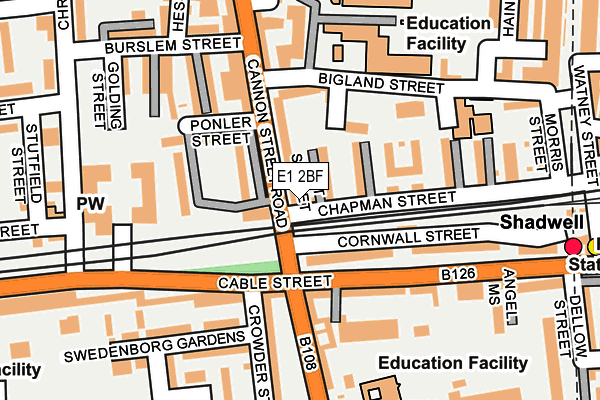 E1 2BF map - OS OpenMap – Local (Ordnance Survey) E1 2BF map - OS OpenMap – Local (Ordnance Survey)