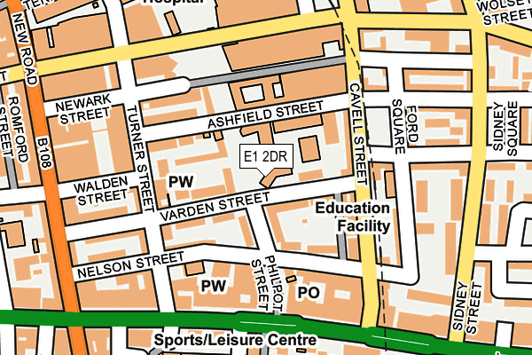 E1 2DR map - OS OpenMap – Local (Ordnance Survey) E1 2DR map - OS OpenMap – Local (Ordnance Survey)