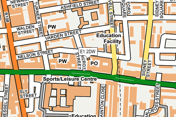E1 2DW map - OS OpenMap – Local (Ordnance Survey) E1 2DW map - OS OpenMap – Local (Ordnance Survey)