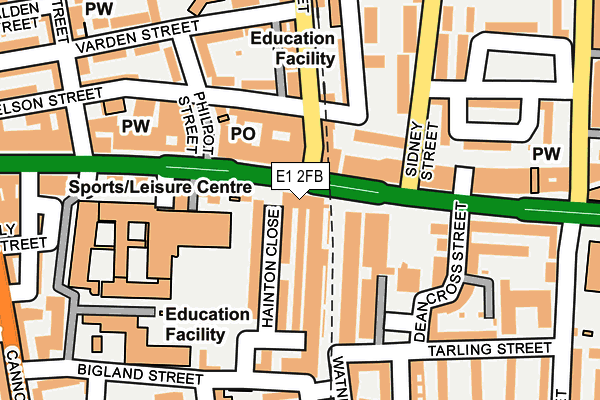 E1 2FB map - OS OpenMap – Local (Ordnance Survey) E1 2FB map - OS OpenMap – Local (Ordnance Survey)