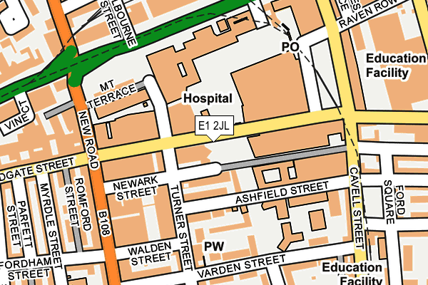 E1 2JL map - OS OpenMap – Local (Ordnance Survey)