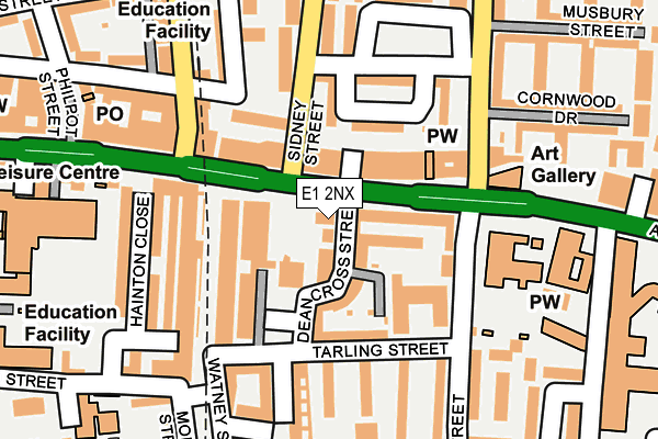 E1 2NX map - OS OpenMap – Local (Ordnance Survey) E1 2NX map - OS OpenMap – Local (Ordnance Survey)