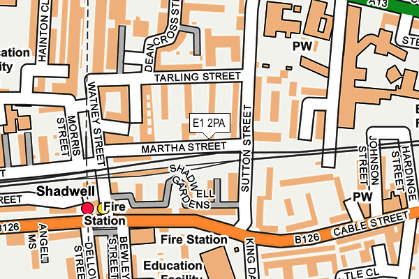 E1 2PA map - OS OpenMap – Local (Ordnance Survey) E1 2PA map - OS OpenMap – Local (Ordnance Survey)