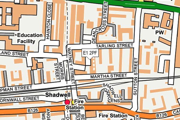 E1 2PF map - OS OpenMap – Local (Ordnance Survey) E1 2PF map - OS OpenMap – Local (Ordnance Survey)